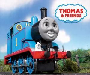 yapboz Thomas lokomotif 1 numara olan bir buharlı lokomotif olduğunu